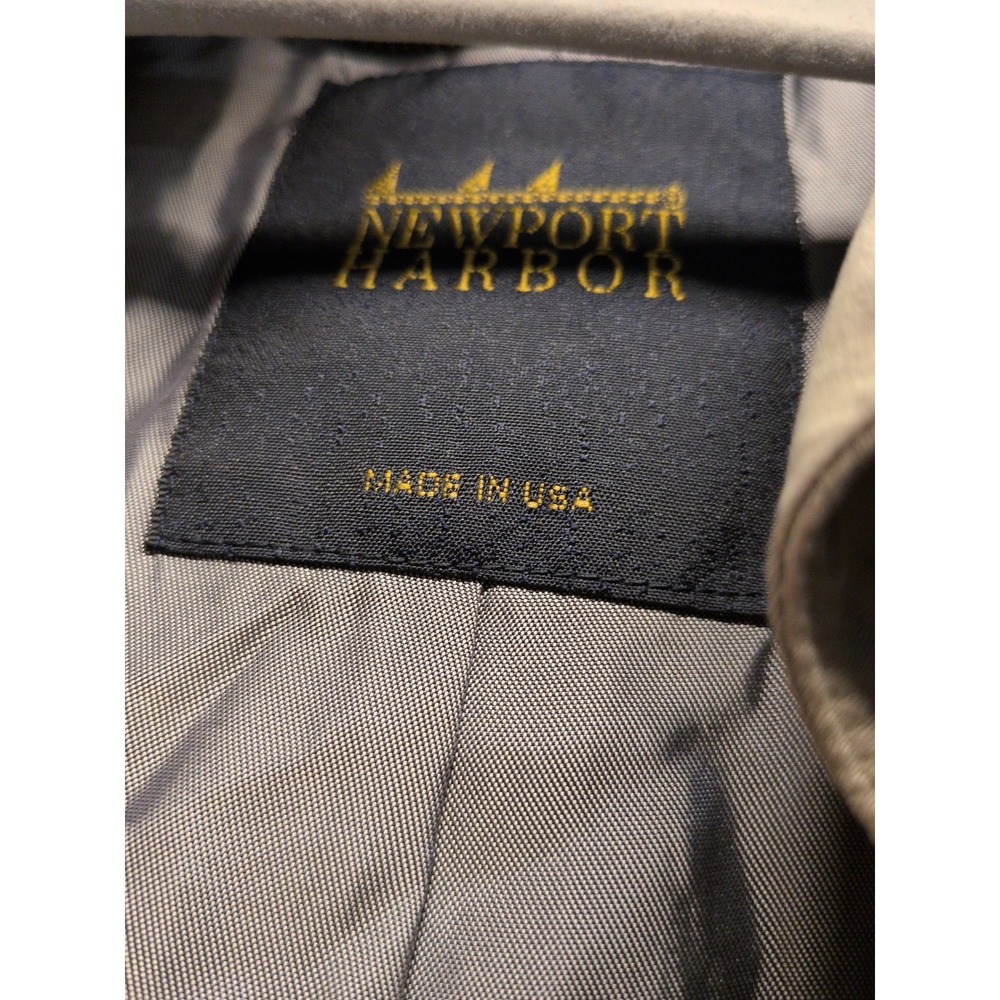 Vintage Newport Harbor Tan Trench Coat Mens Belted Khaki Overcoat Made in USA - Picture 3 of 8